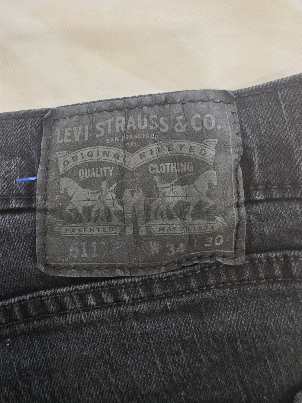Levi Strauss & Co Black 511 Straight Fit Men Jeans - W34 L30